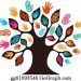 isolated-diversity-tree-hands-vector-clipart_gg61093546
